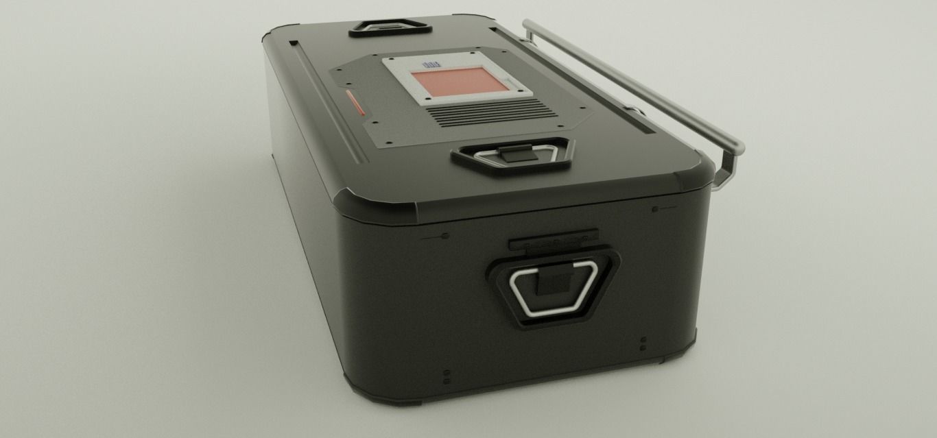 science fiction Bag container 3D model_3