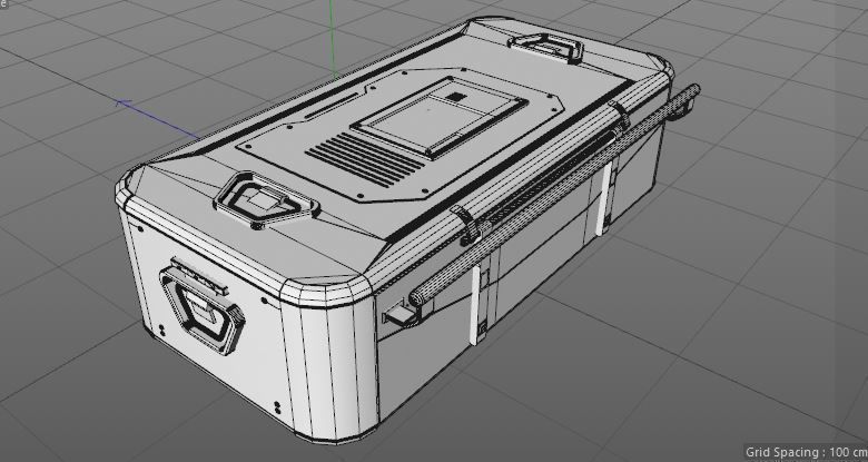 science fiction Bag container 3D model_10