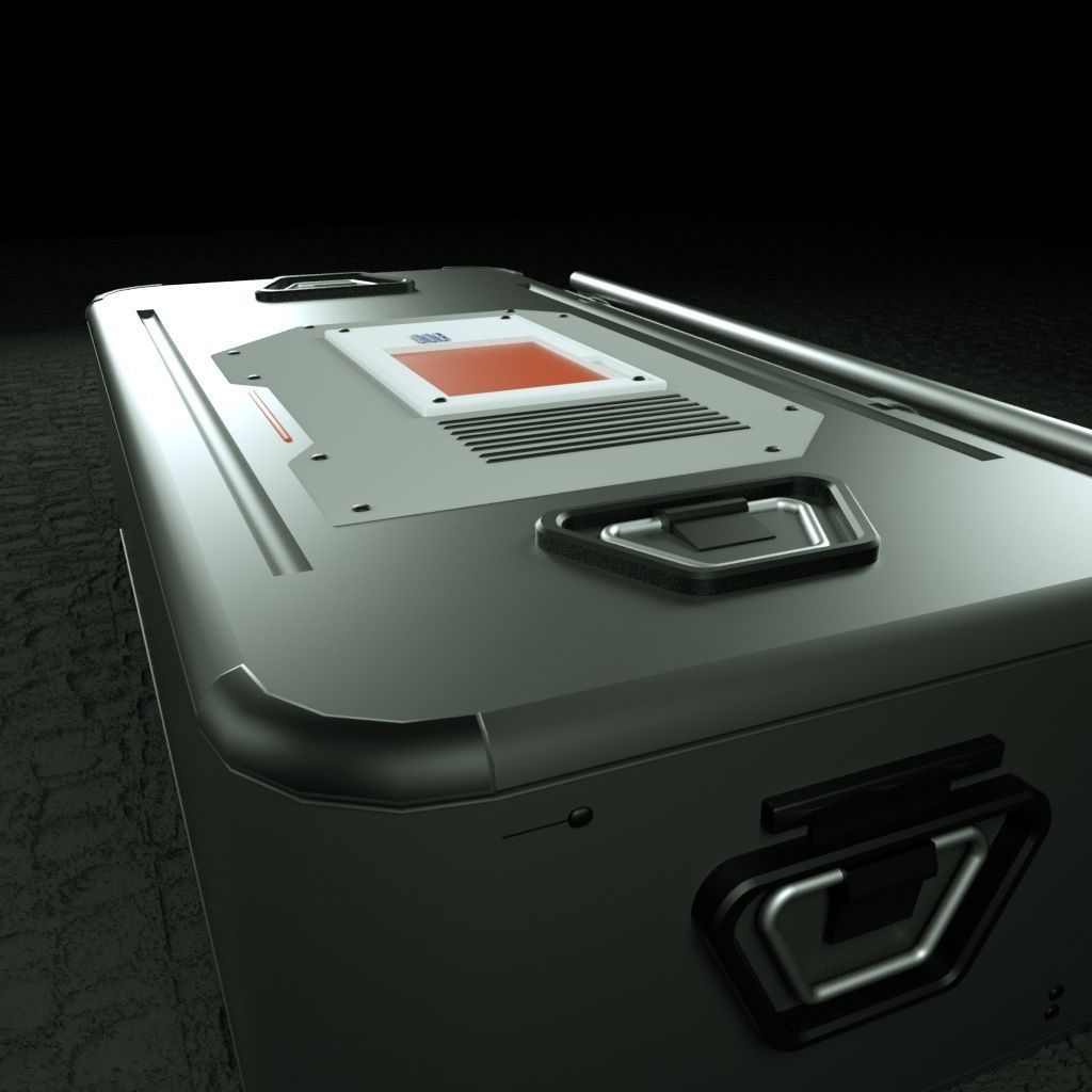 science fiction Bag container 3D model_2