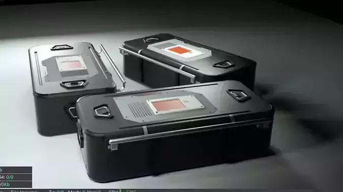 science fiction Bag container 3D model