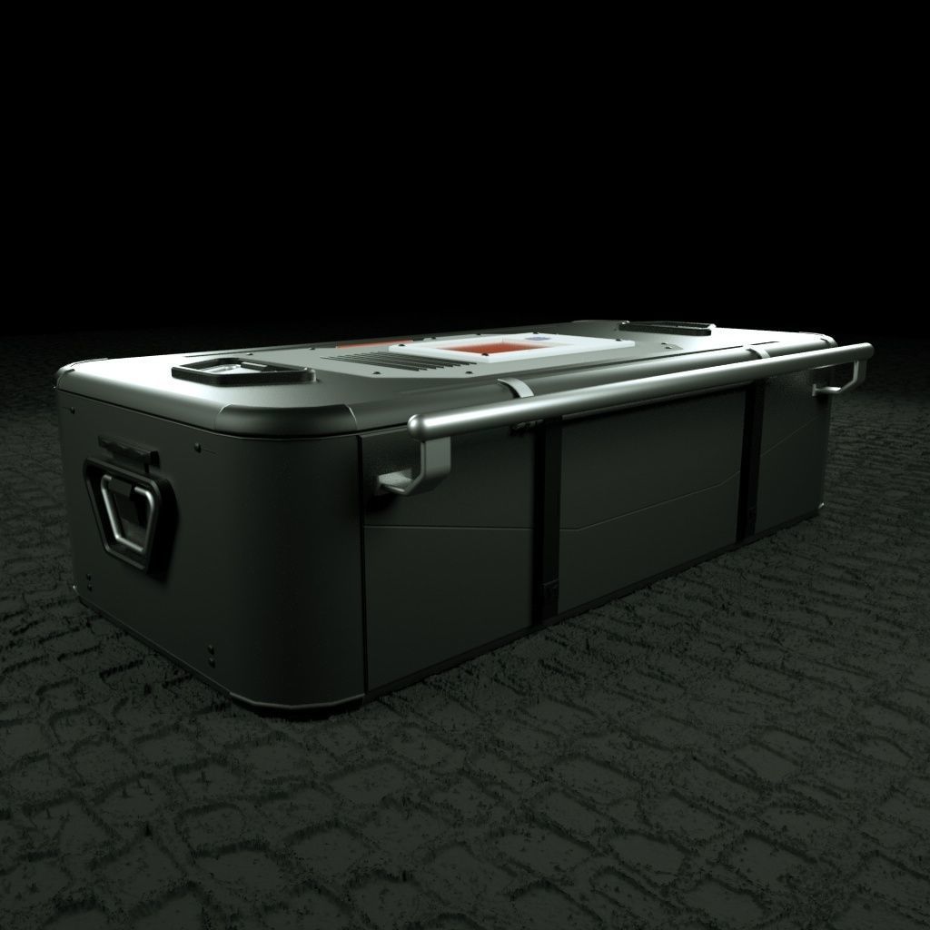 science fiction Bag container 3D model_5