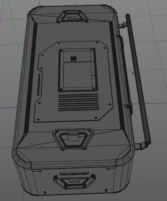 science fiction Bag container 3D model_7