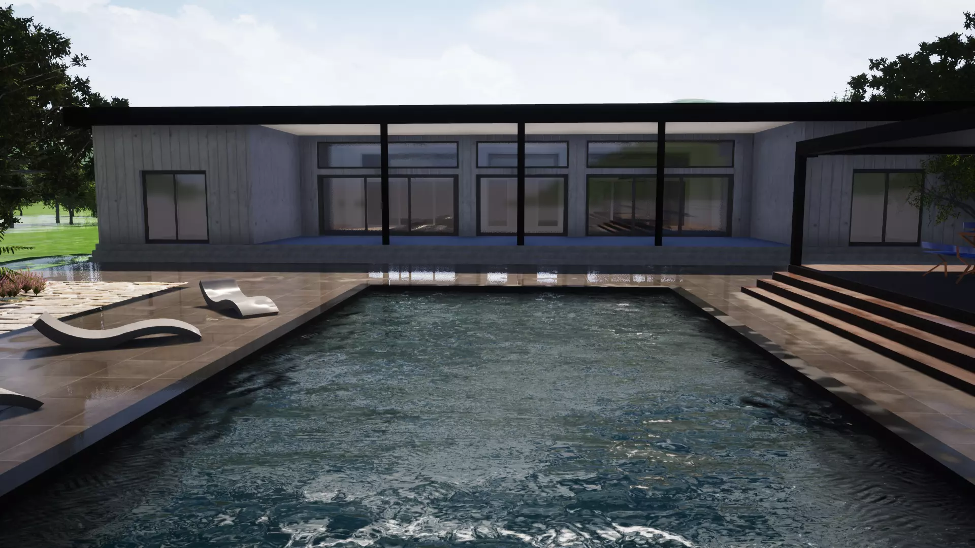 Modern house 2 3D model_0