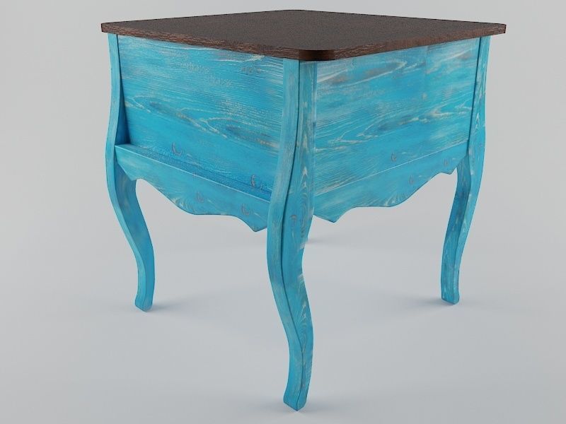 nightstand with two drawers 3D model_3