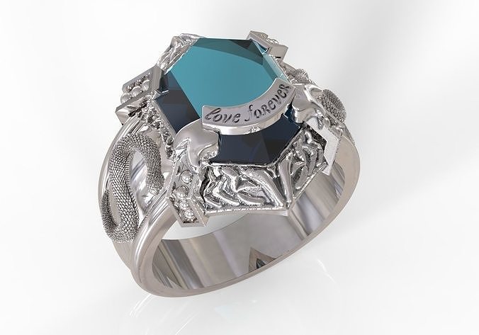 Snake ring 3D print model
