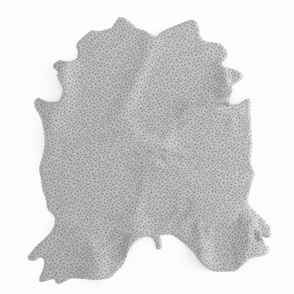 Black Cowhide Rug 3D model_4