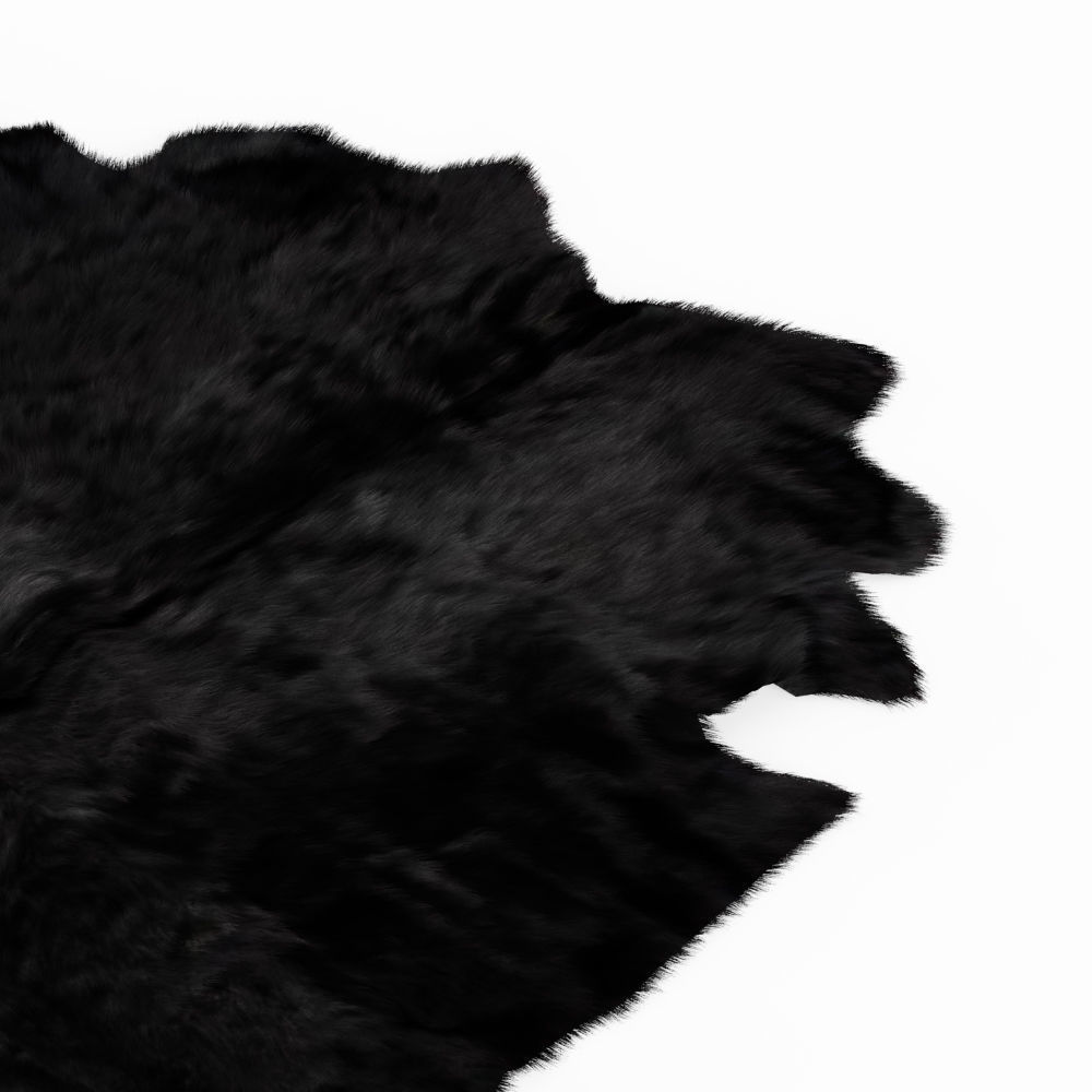 Black Cowhide Rug 3D model_3