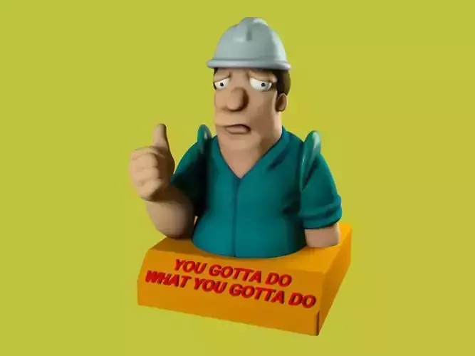 Futurama poster mascot 3D print model