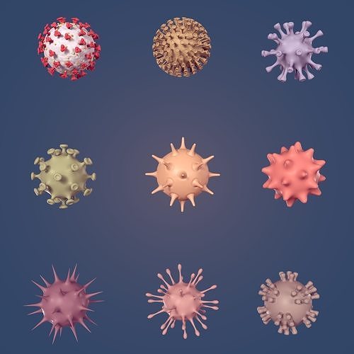 Virus - Cell  Pack - Collection Low-poly 3D model
