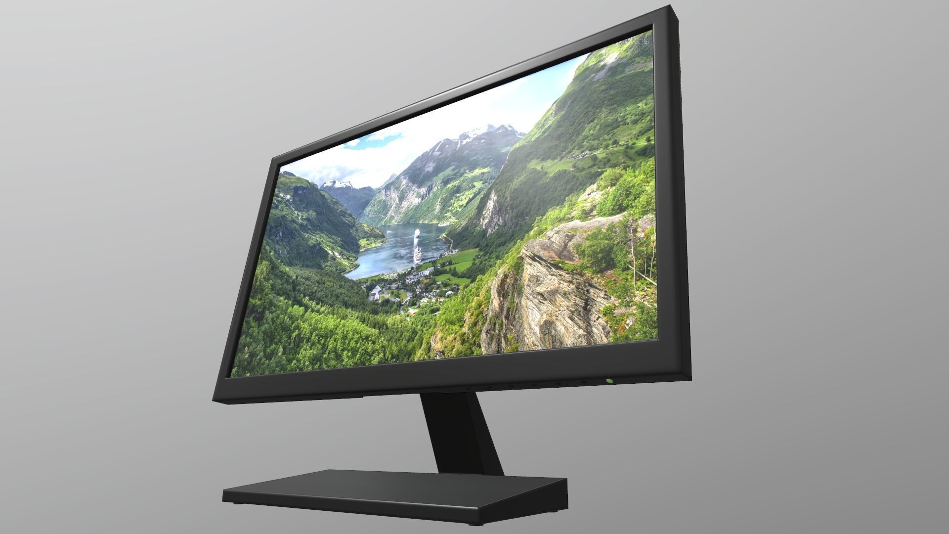 Game Ready Computer Monitor Low-poly 3D model_13