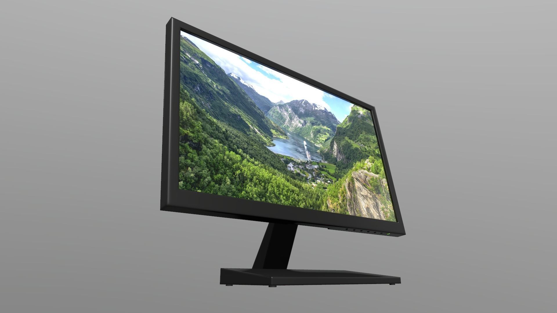 Game Ready Computer Monitor Low-poly 3D model_5