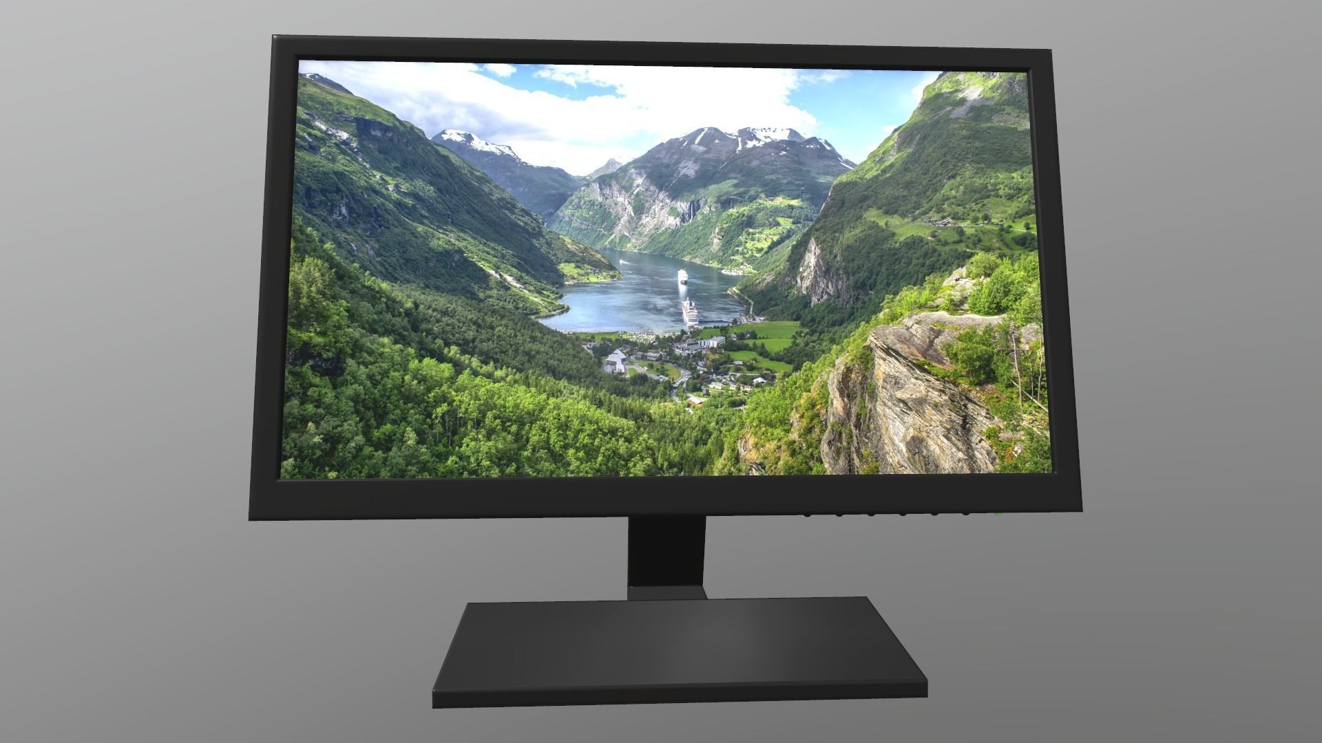 Game Ready Computer Monitor Low-poly 3D model_12