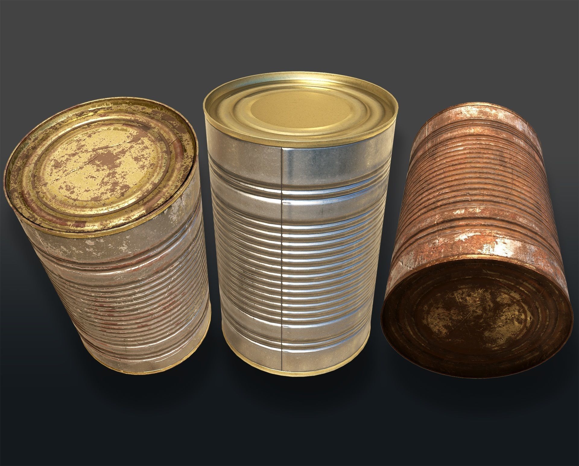 Tin Can - PBR Low-poly 3D model_16