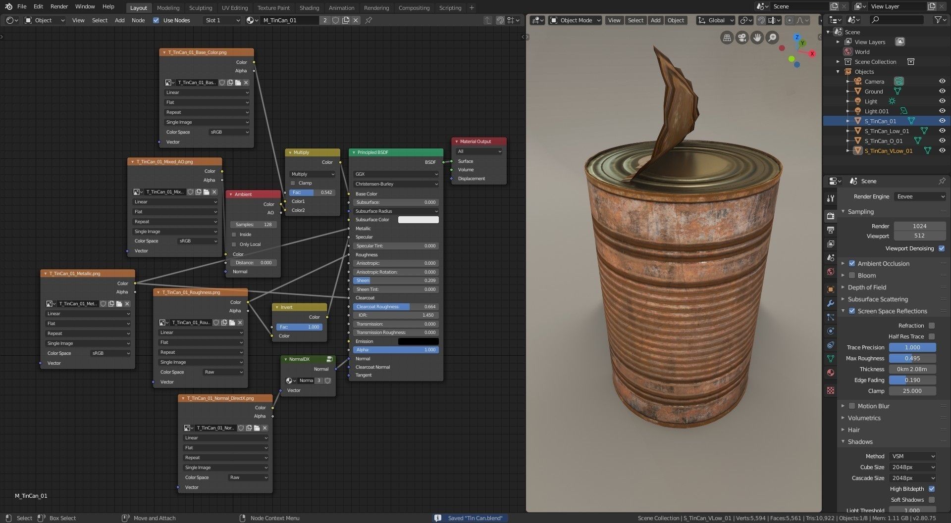 Tin Can - PBR Low-poly 3D model_18