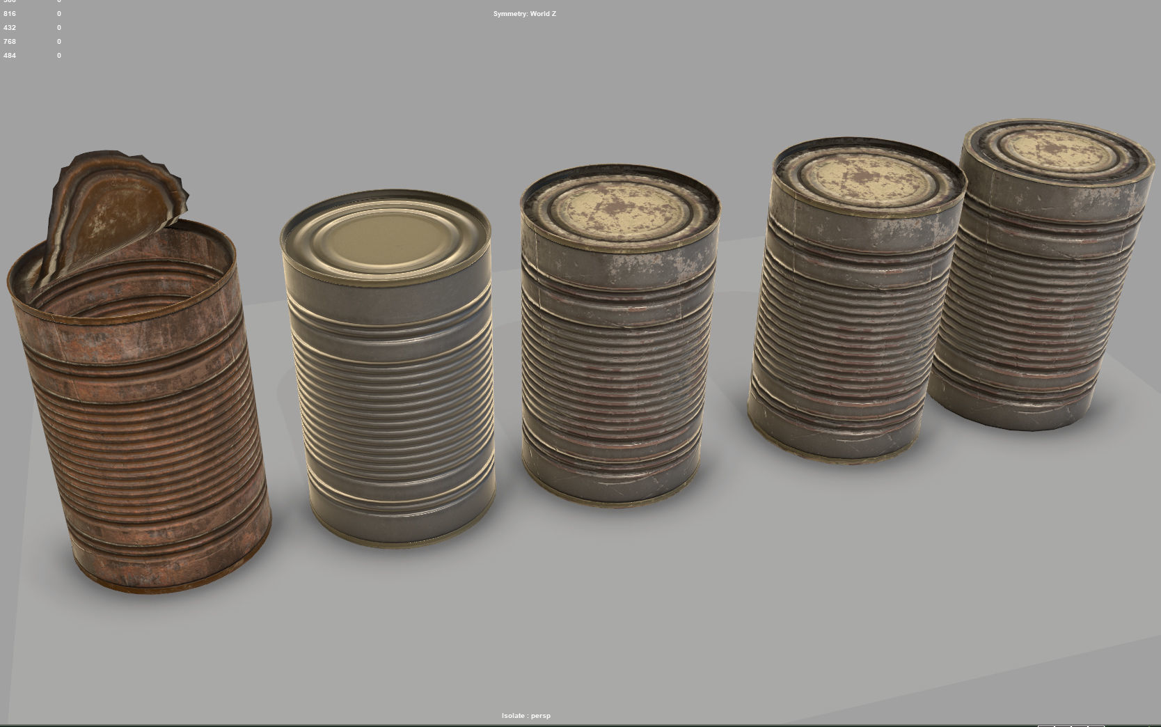 Tin Can - PBR Low-poly 3D model_4