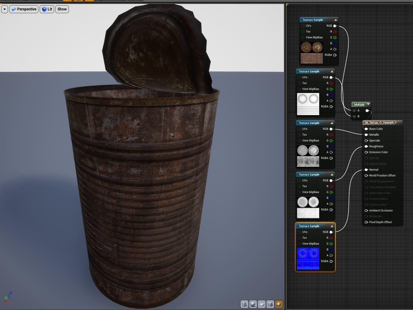 Tin Can - PBR Low-poly 3D model_12