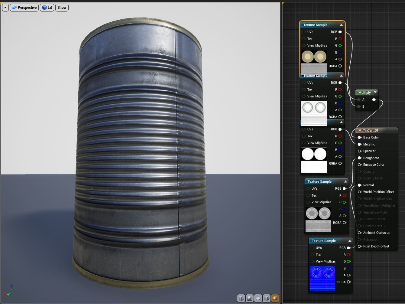 Tin Can - PBR Low-poly 3D model_10