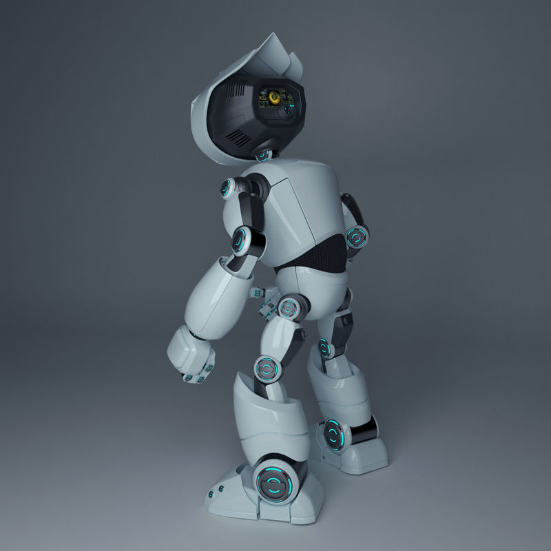 Short Robot 3D model_7