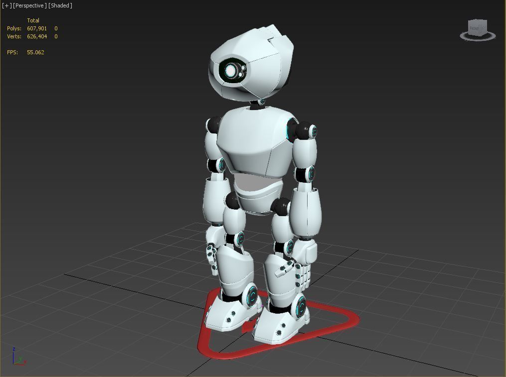 Short Robot 3D model_3