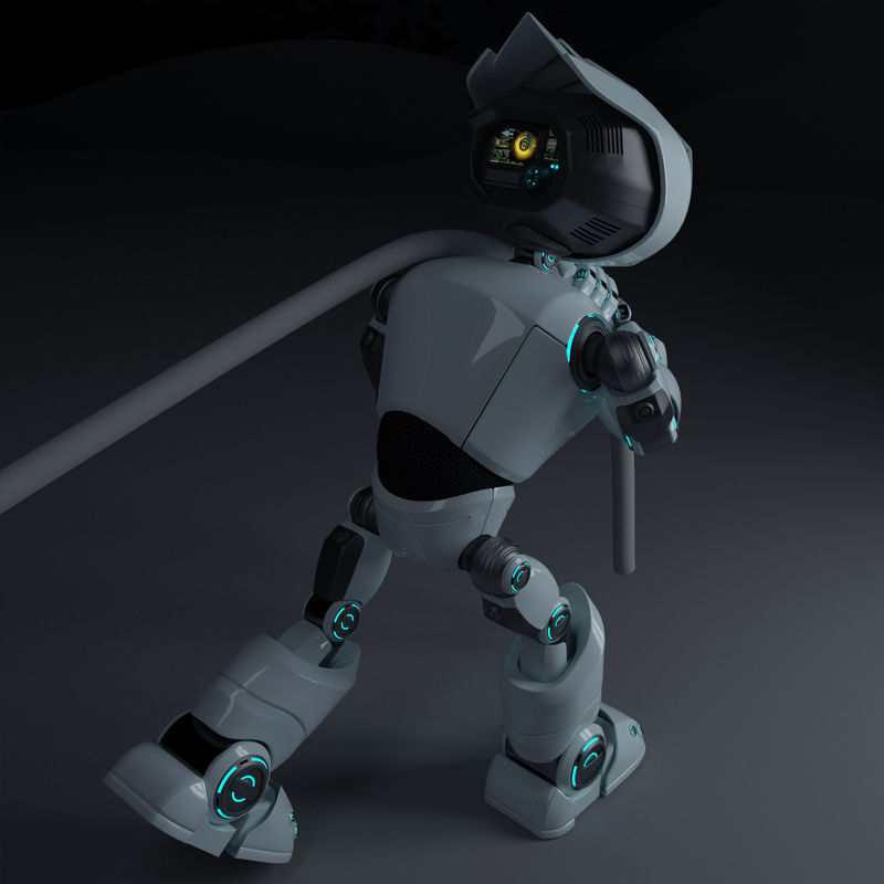 Short Robot 3D model_8