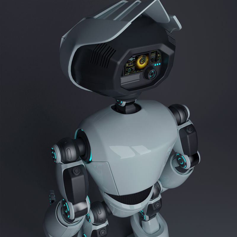 Short Robot 3D model_9