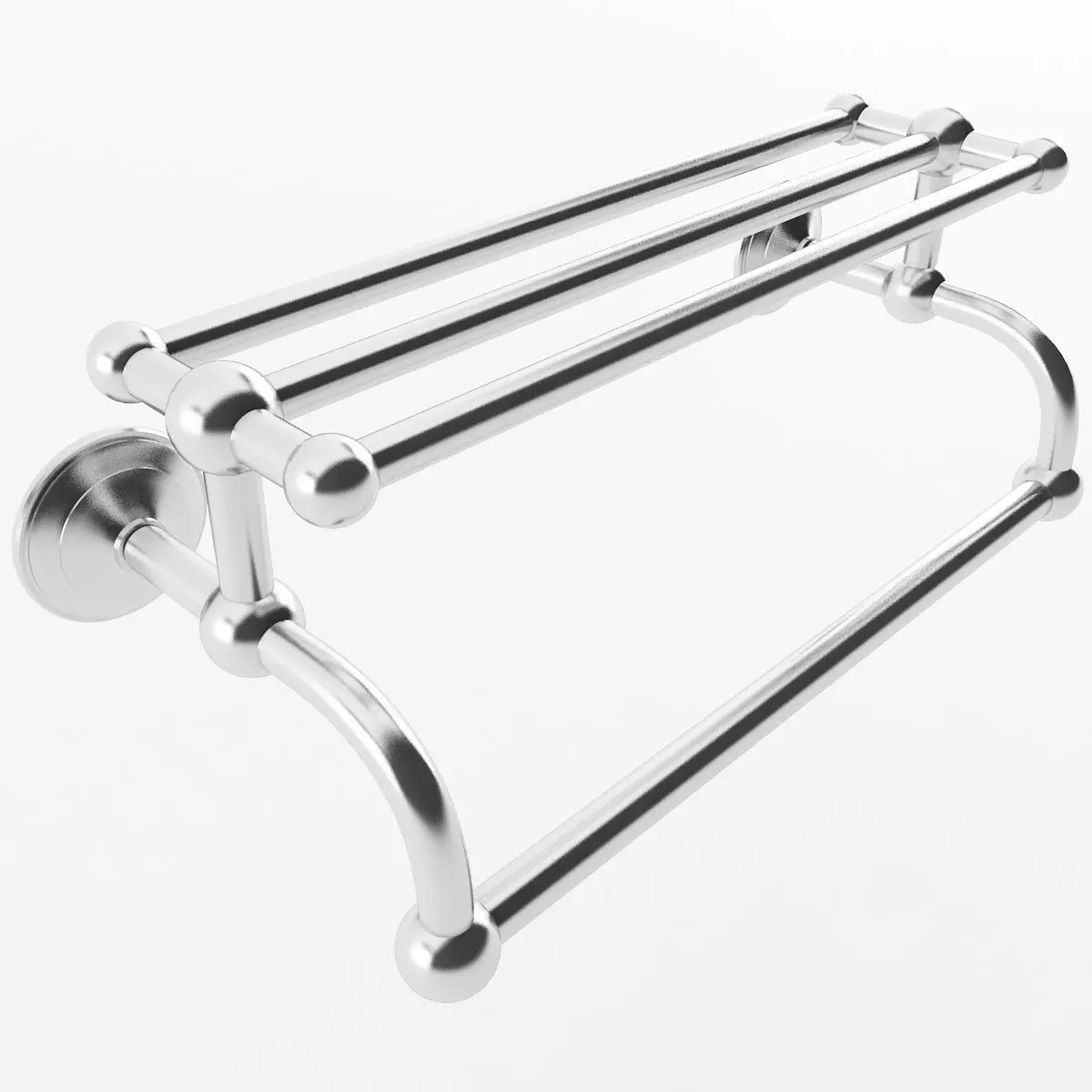 Metal Bathroom Towel Rack 3D model_0
