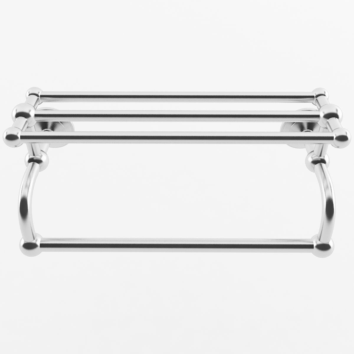 Metal Bathroom Towel Rack 3D model_1