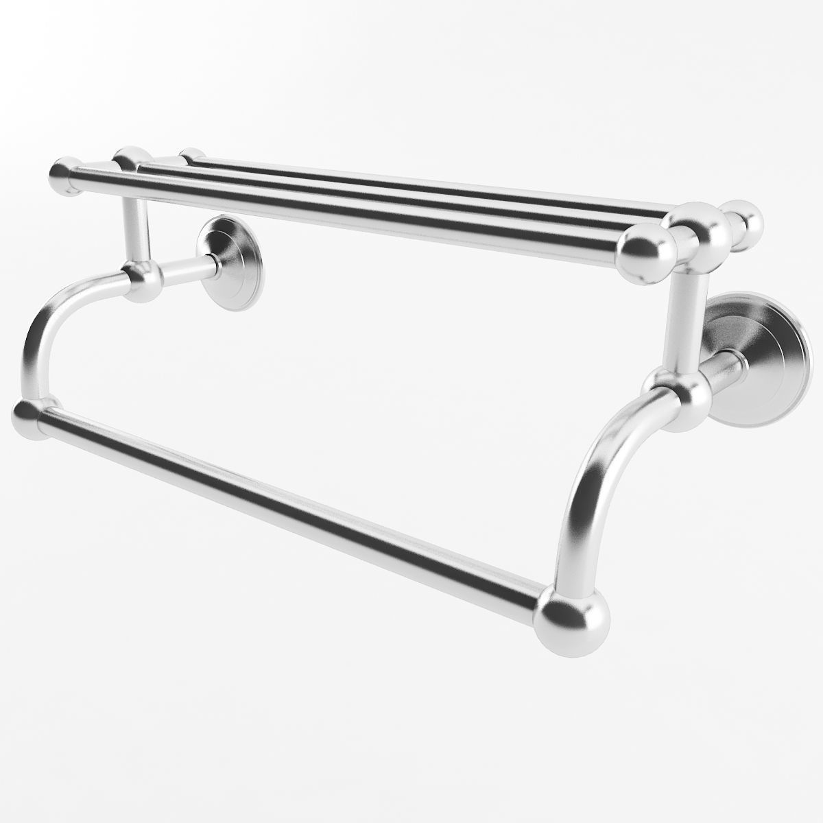 Metal Bathroom Towel Rack 3D model_2