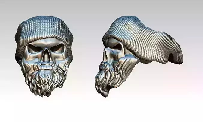 Beard art modern ring 3D print model