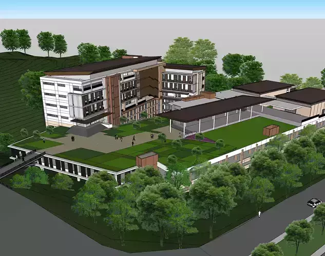 Corporation Campus Free 3D model