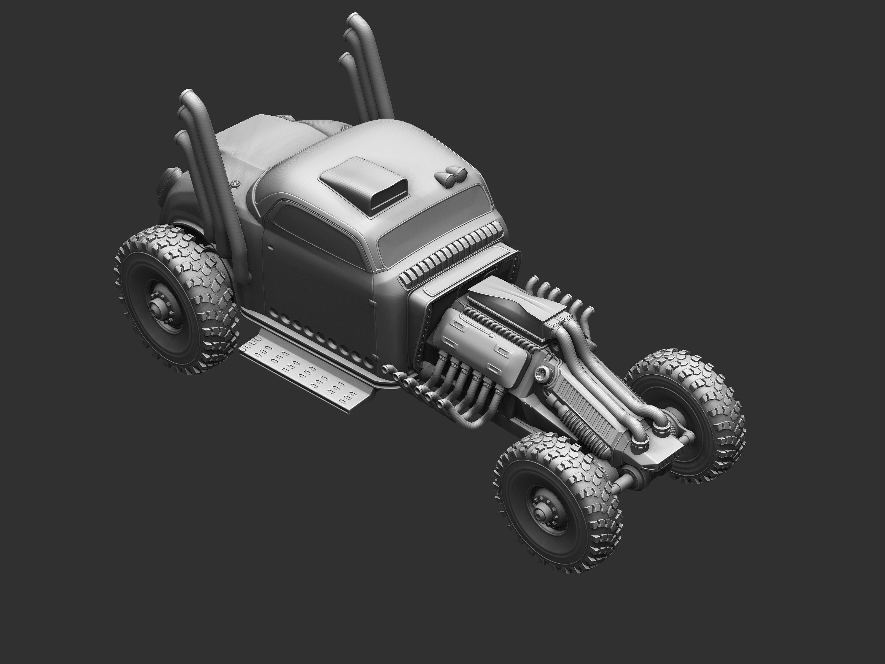 Futuristic car 009 3D print model_7
