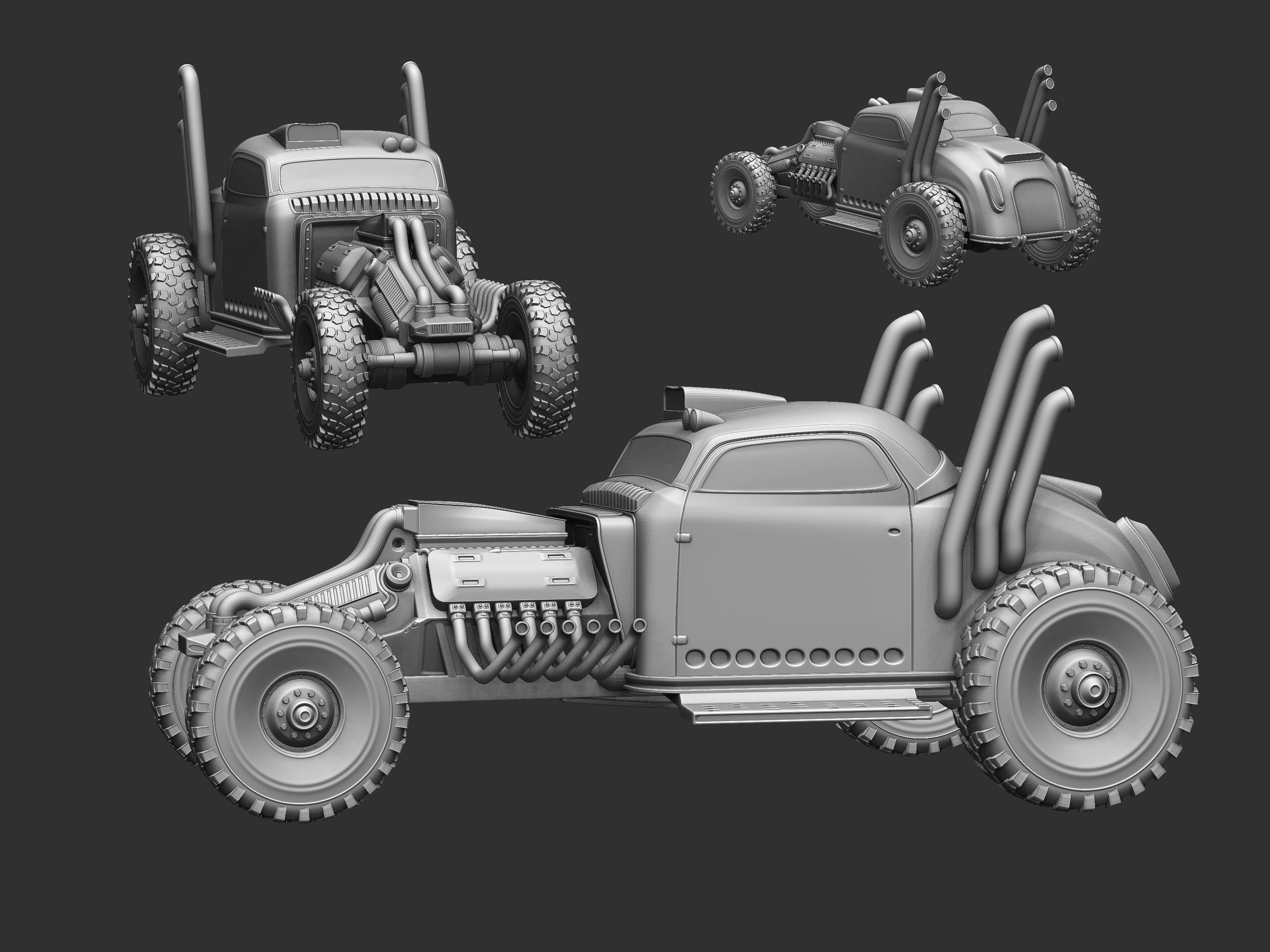 Futuristic car 009 3D print model_12