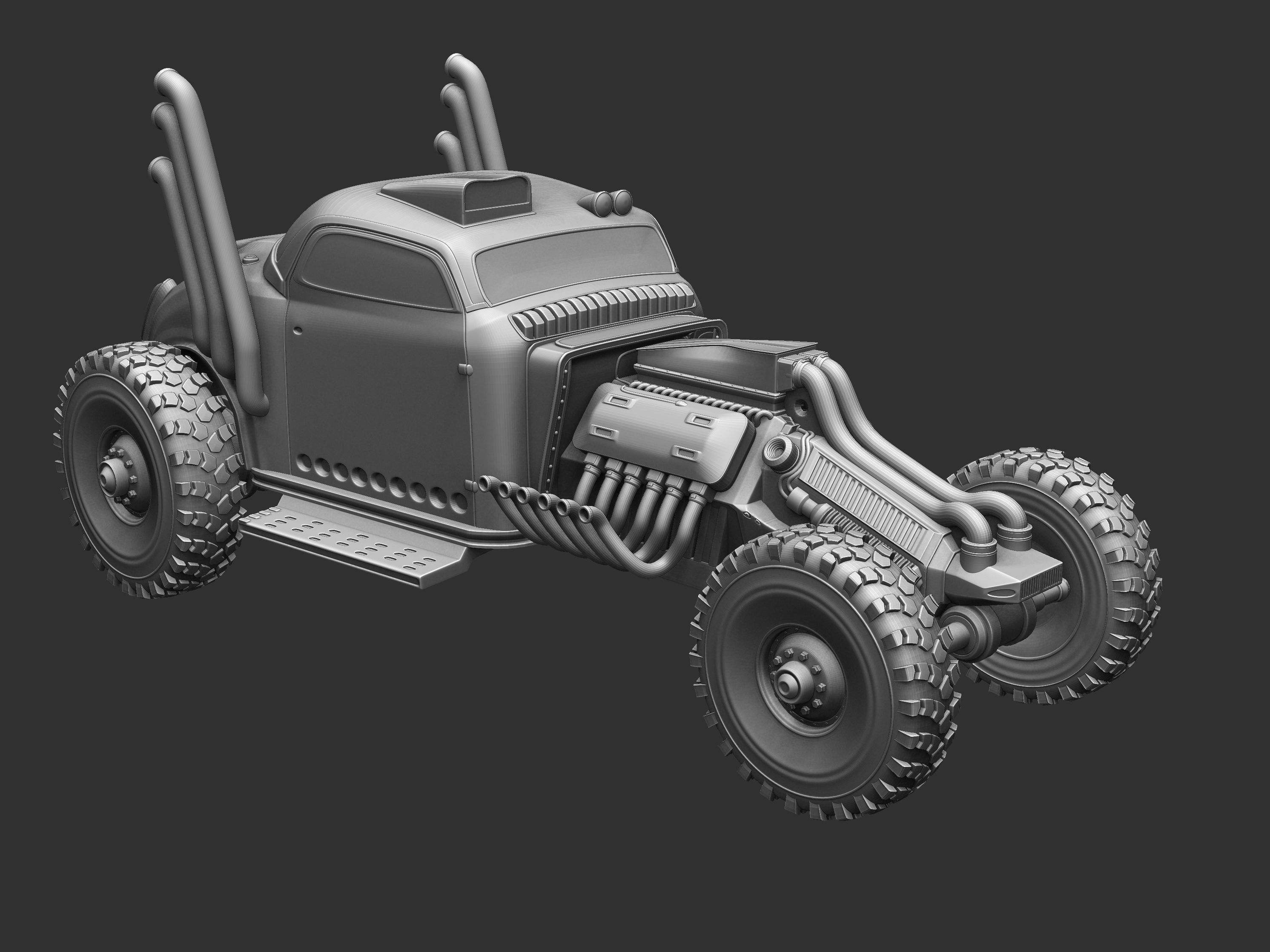 Futuristic car 009 3D print model_9