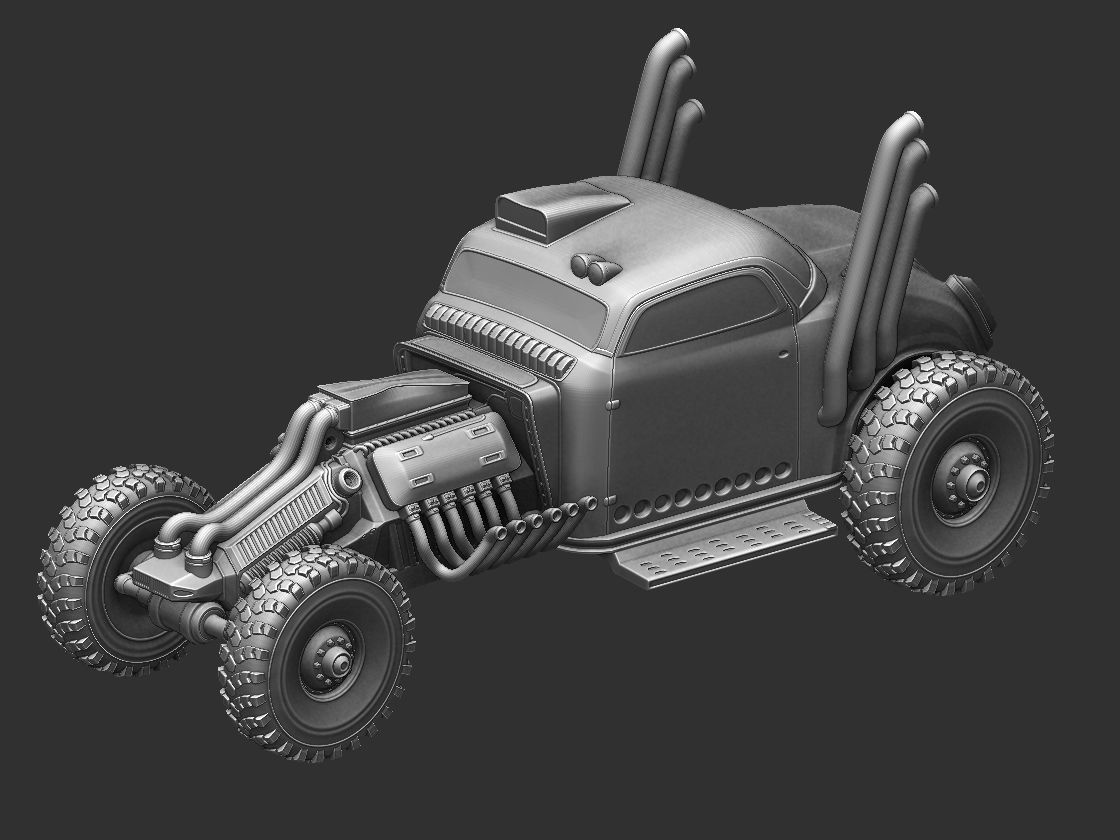 Futuristic car 009 3D print model_5