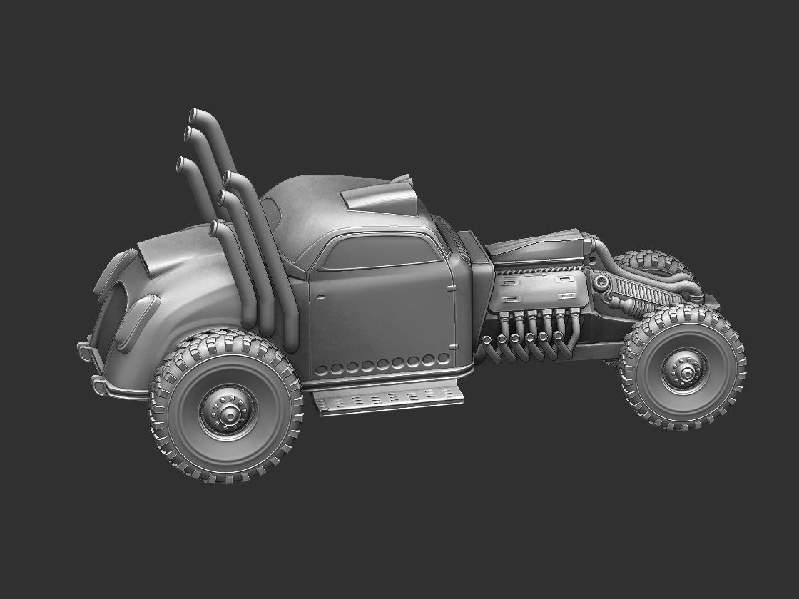 Futuristic car 009 3D print model_3