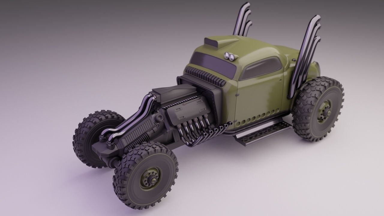 Futuristic car 009 3D print model_2