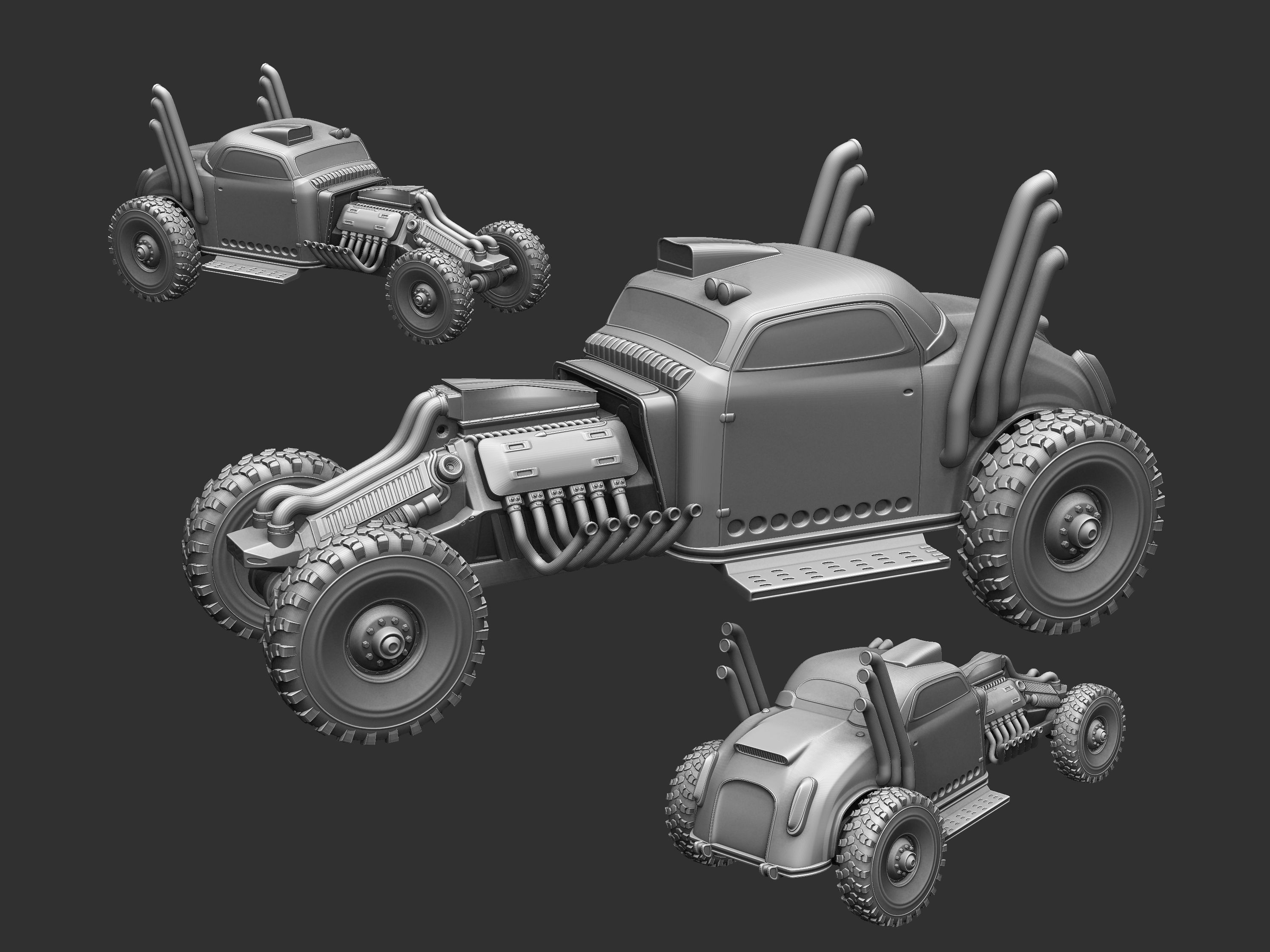 Futuristic car 009 3D print model_11