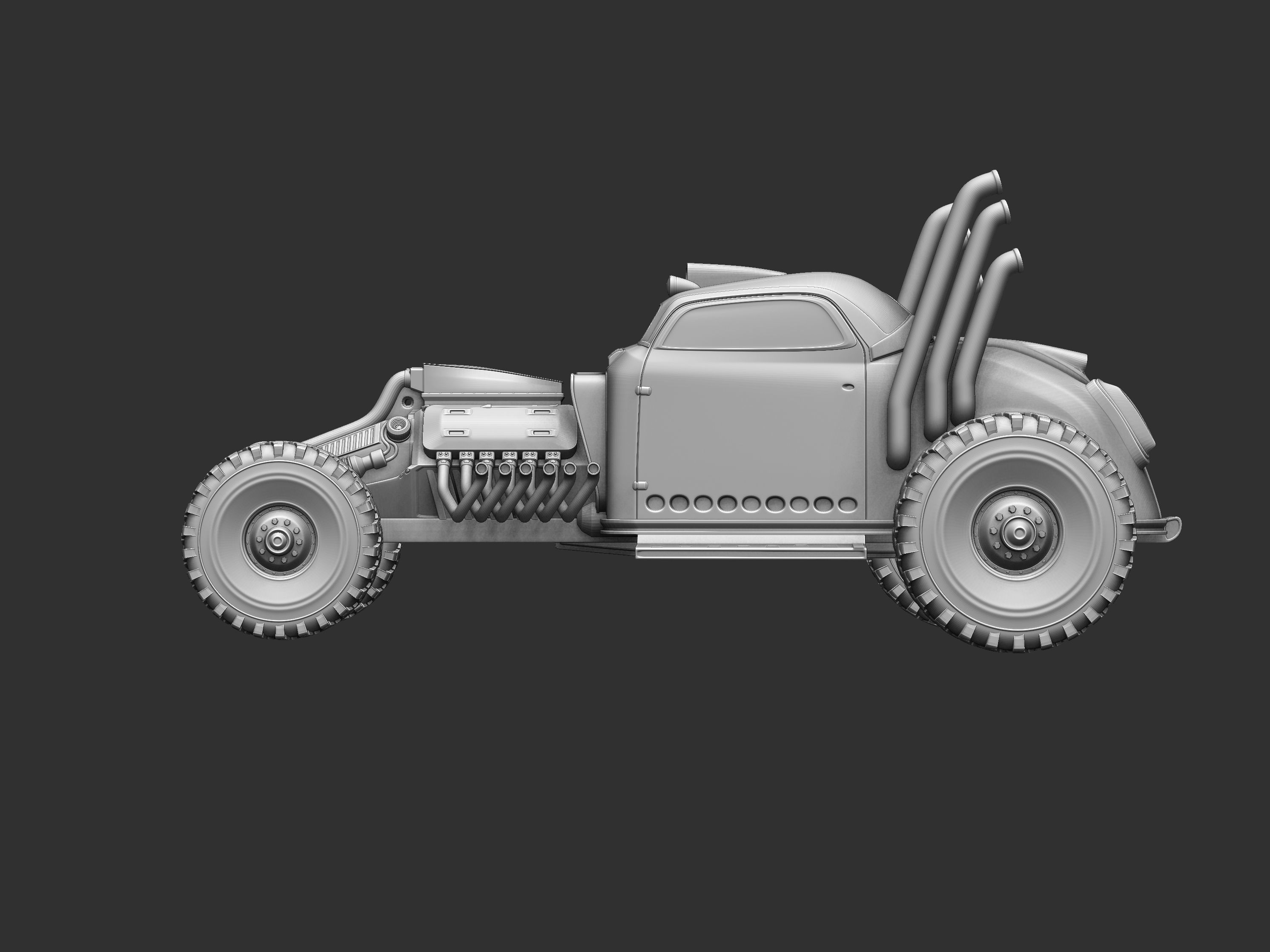 Futuristic car 009 3D print model_6