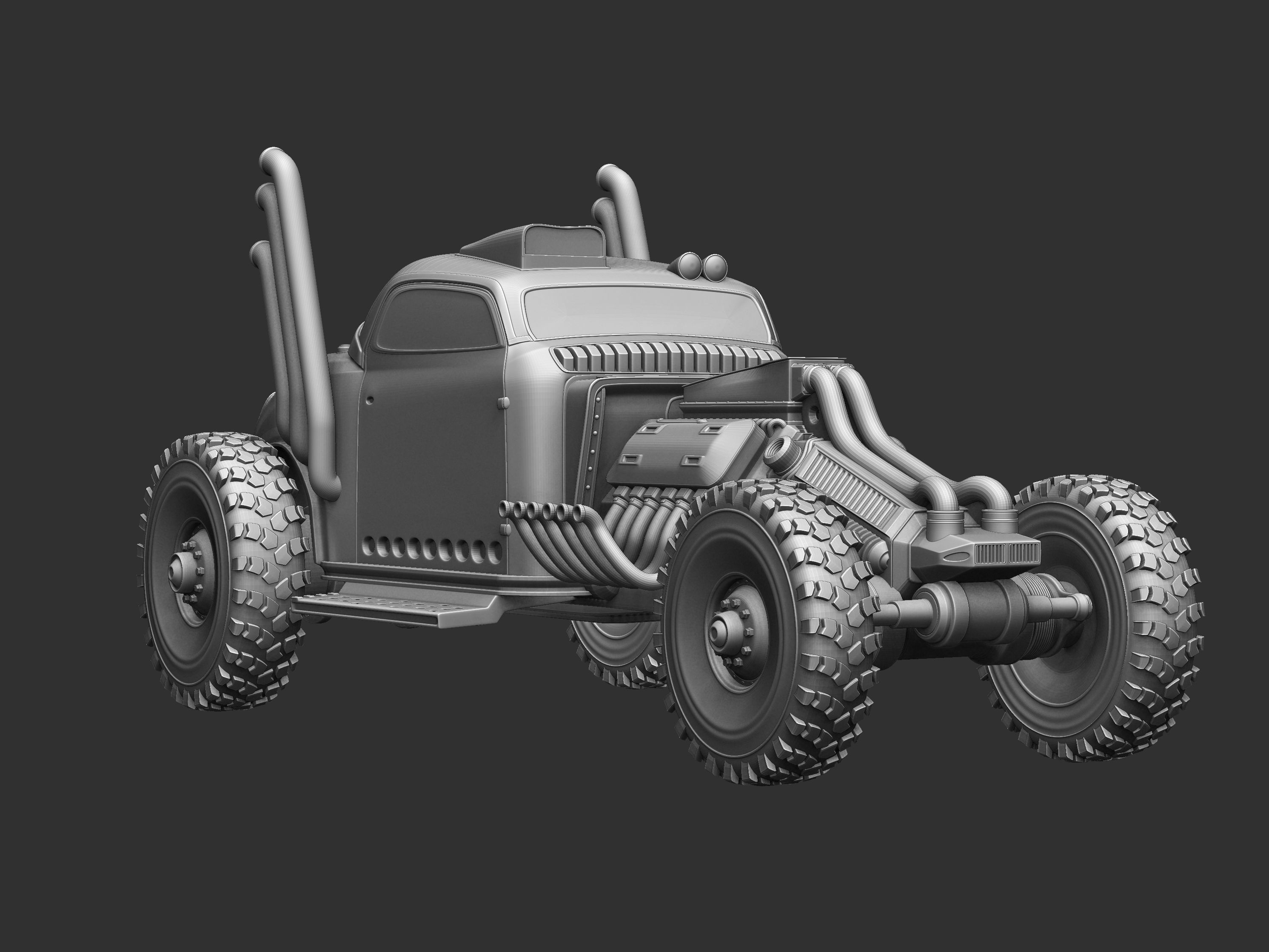 Futuristic car 009 3D print model_8