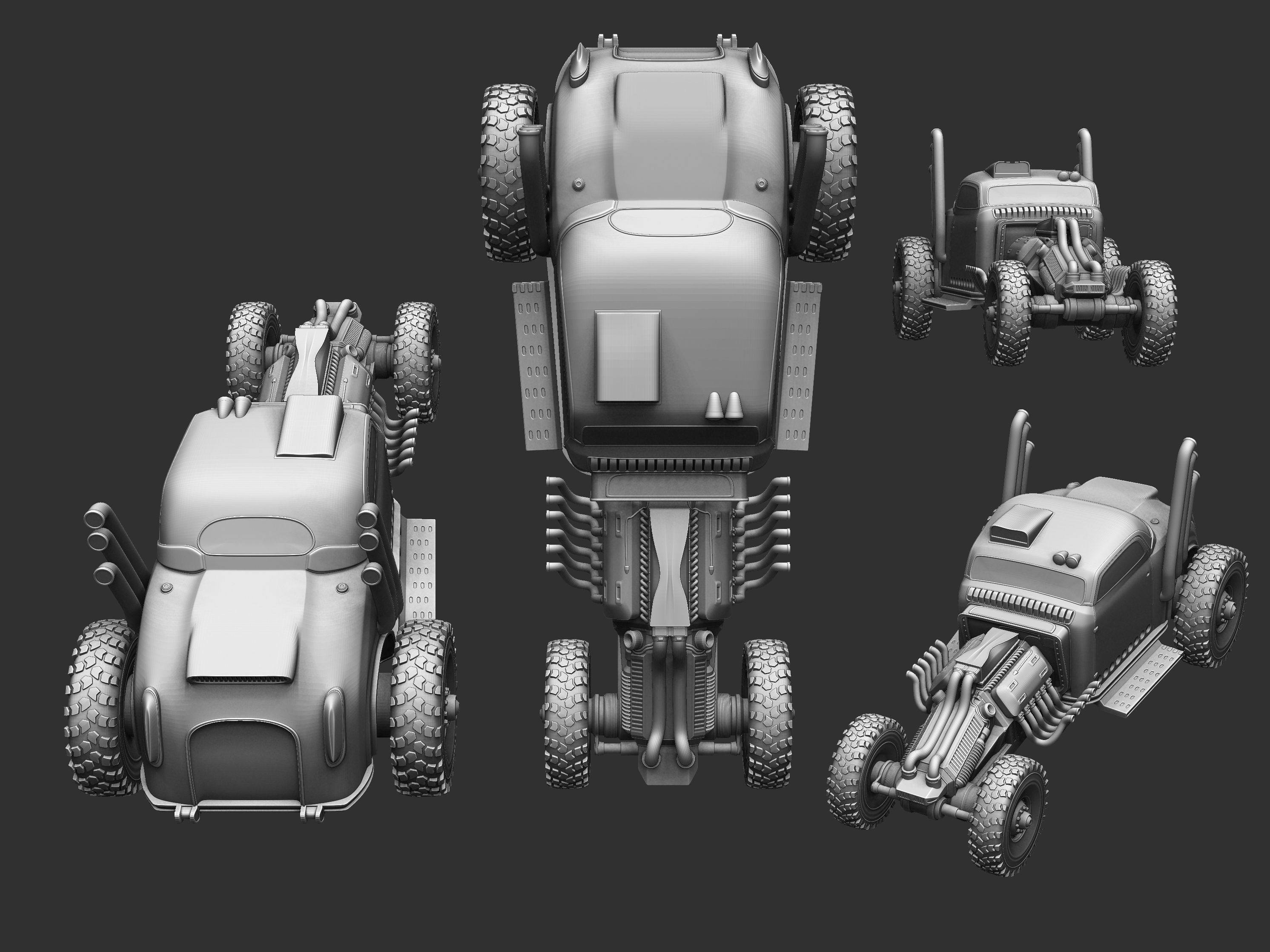 Futuristic car 009 3D print model_13