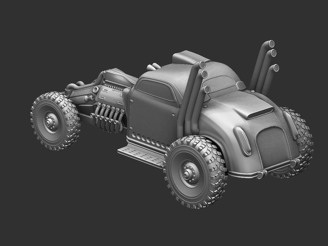 Futuristic car 009 3D print model_4