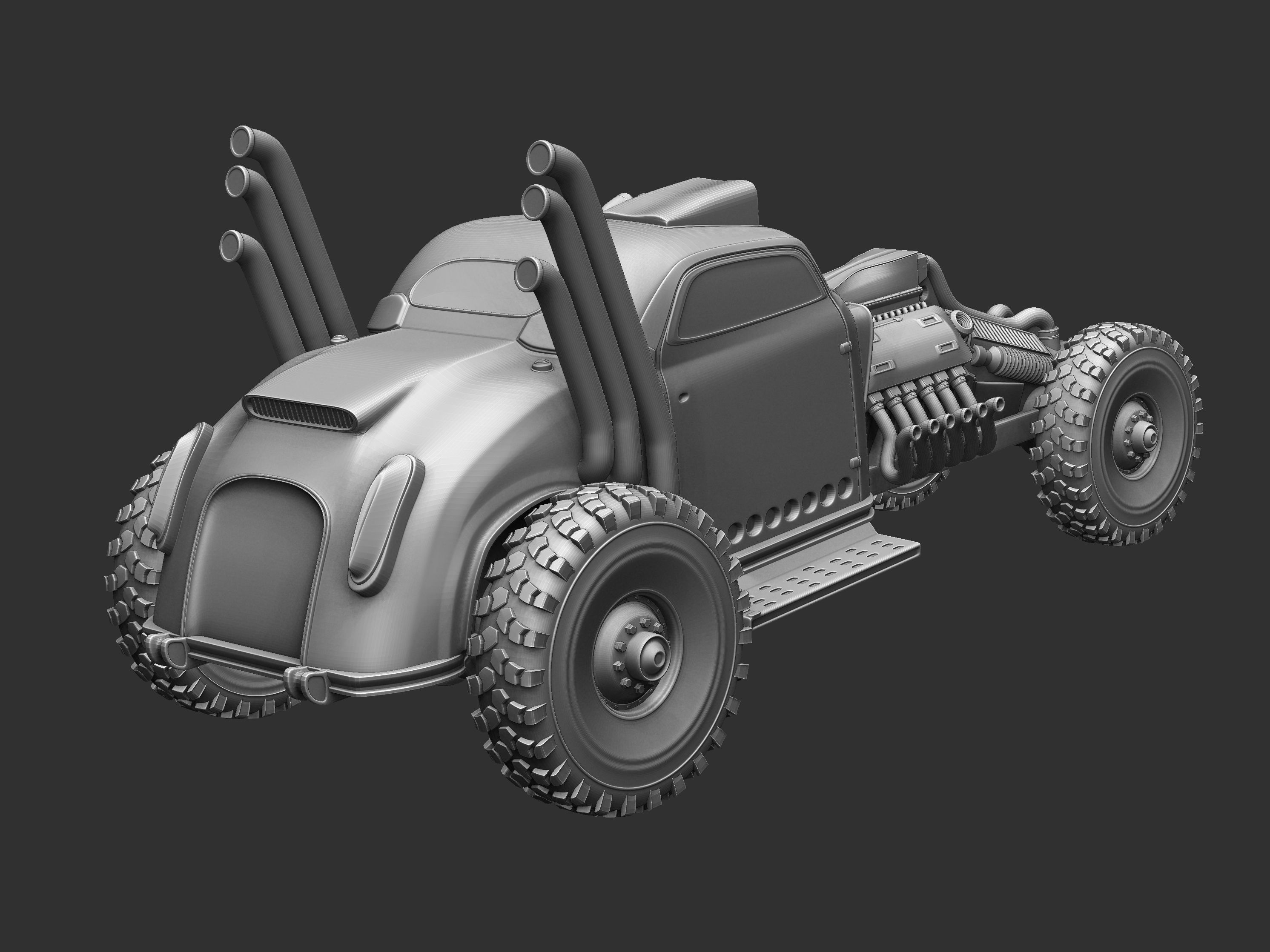 Futuristic car 009 3D print model_10