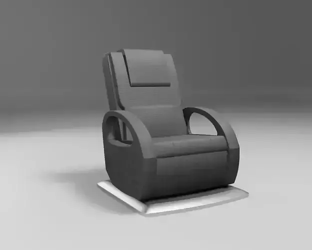 massage wellness chair modern black fabric Low-poly 3D model