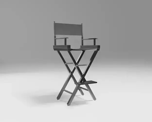 directors production chair metal black fabric