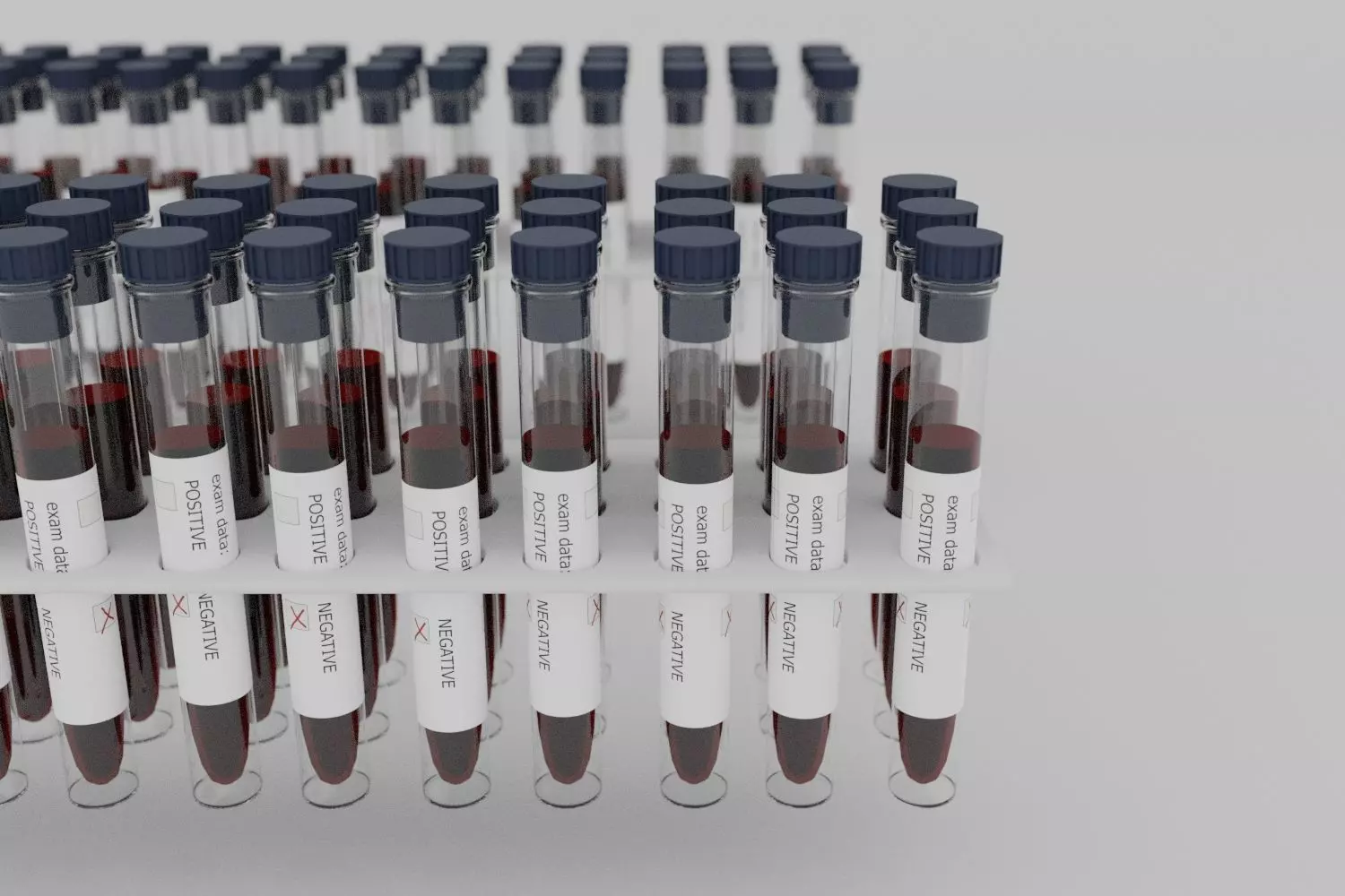 Blood test tubes Low-poly 3D model