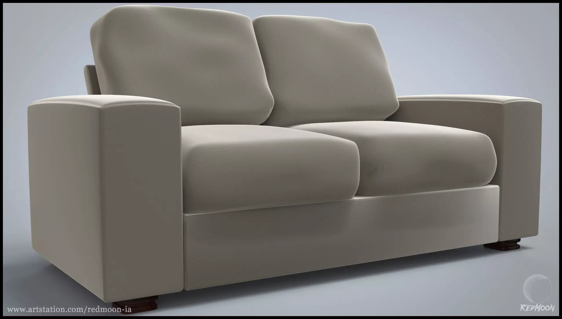 Fabric Sofa Free 3D model_0