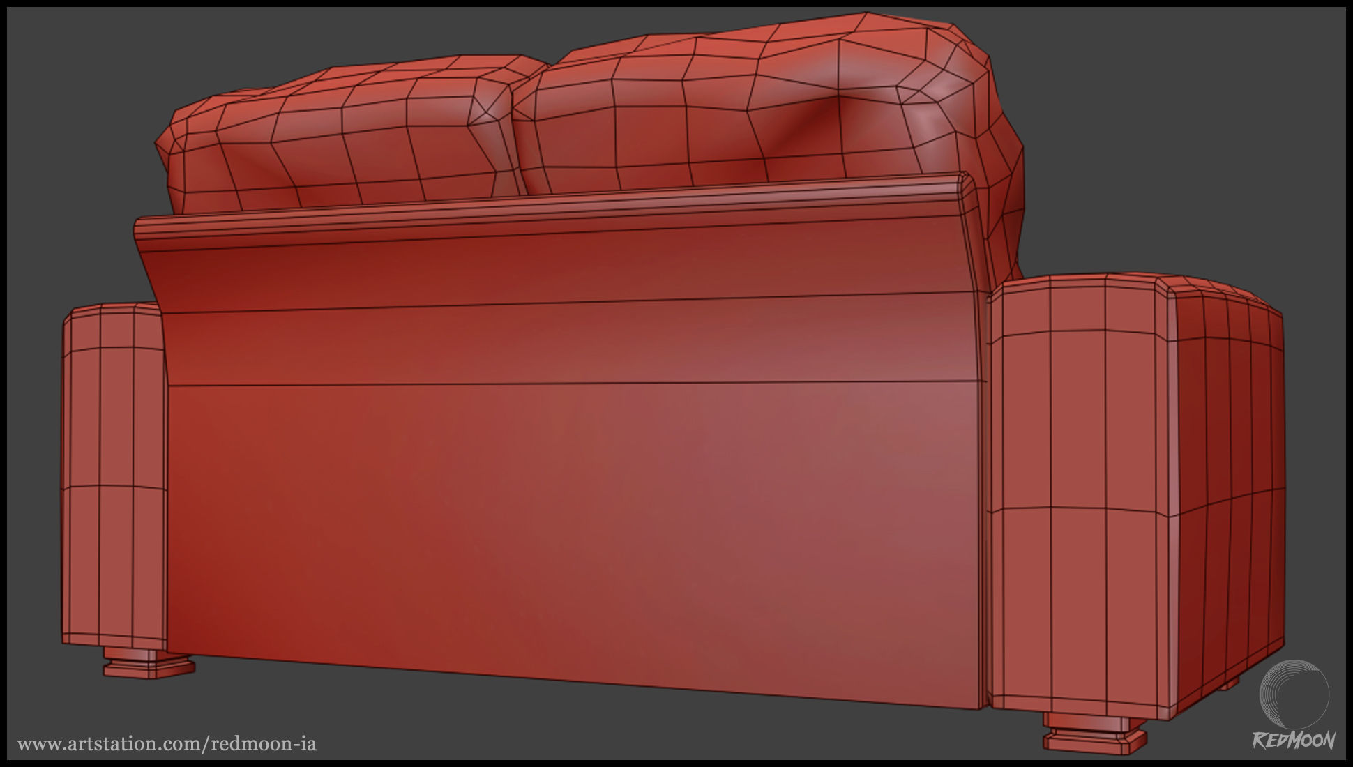 Fabric Sofa Free 3D model_5
