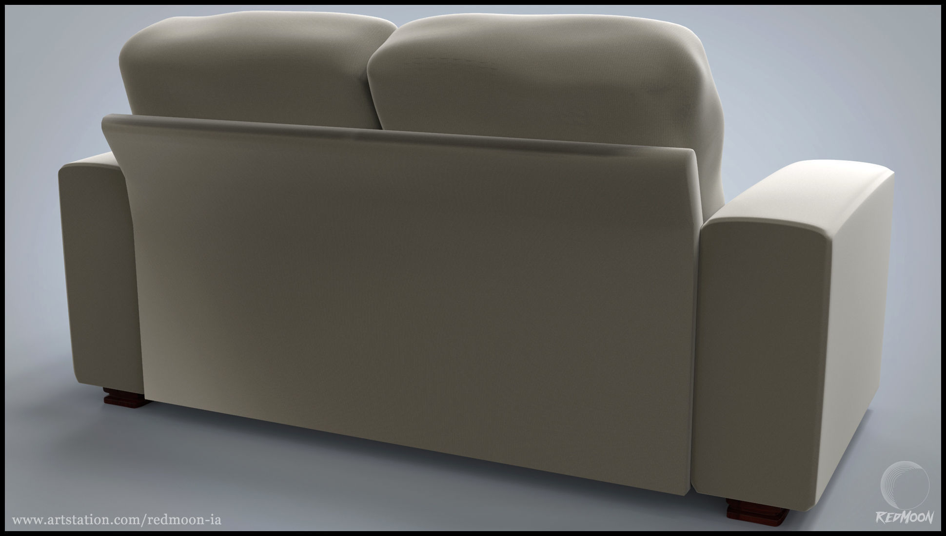 Fabric Sofa Free 3D model_1