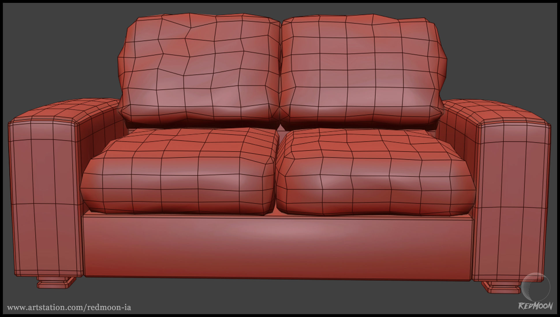 Fabric Sofa Free 3D model_3