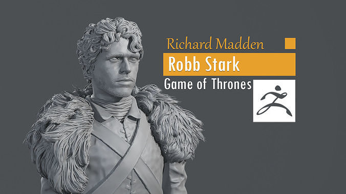 Richard Madden - Robb Stark - Game of Thrones 3D print model